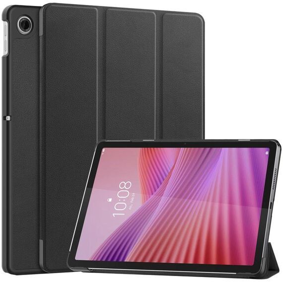 Per Lenovo Tab 10.1 / K10 2nd / S10 Custer Texture 3-Fold Holder Custodia in pelle Smart Tablet (nero)