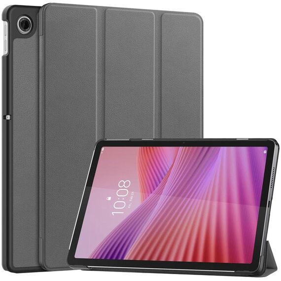 Per Lenovo Tab 10.1 / K10 2nd / S10 Custer Texture 3-Fold Holder Custodia in pelle Smart Tablet (grigio)