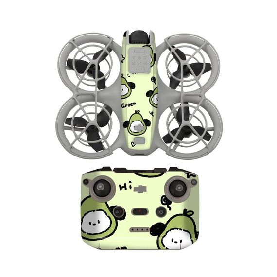 Adesivo protettivo per il corpo del telecomando del drone DJI Neo (cucciolo verde)