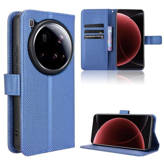 Per Xiaomi 15 Ultra Diamond Texture Custodia in pelle per telefono (blu)