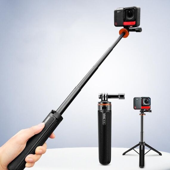 VRIG Action Camera Treppiede Selfie Stick 17-51cm Asta di prolunga regolabile per Insta360 / DJI Action / GoPro HERO