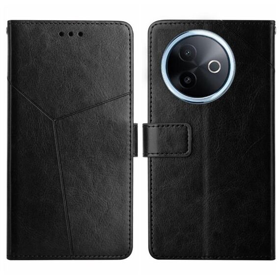 Per vivo Y39 5G Global HT01 Custodia per telefono in pelle con motivo a forma di Y (nero)