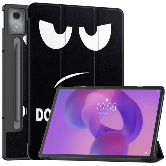 Per Lenovo Idea Tab Pro Custer Painted 3-Fold Holder Custodia in pelle per tablet intelligente (Big Eye)