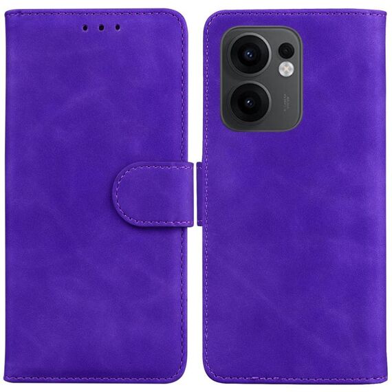 Per OPPO Reno13 F 4G / 5G Custodia in pelle Flip con effetto pelle pura (viola)