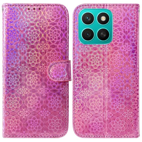 Per Honor X8c 4G Custodia per telefono in pelle con fibbia magnetica colorata (rosa)