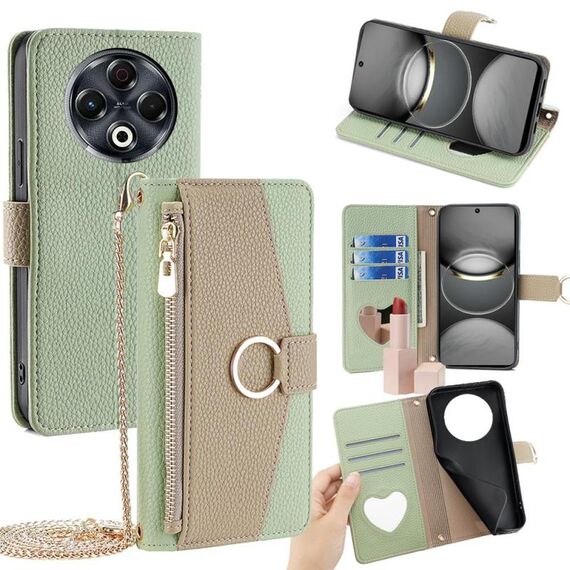 Per Tecno Spark 30 4G Crossbody Litchi Texture Custodia in pelle per telefono (verde)