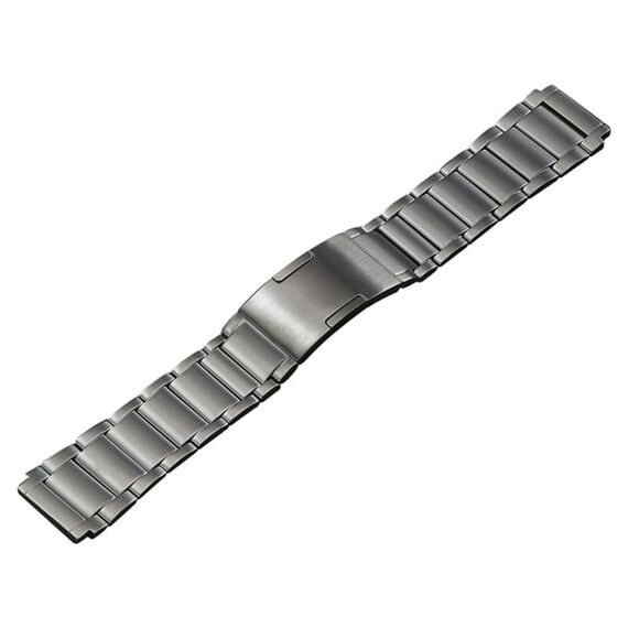 Per Huawei Watch 4 Pro/GT3/GT2 Porsche Ver 22mm Cinturino in acciaio al titanio con fibbia a tre ceppi HW (grigio)