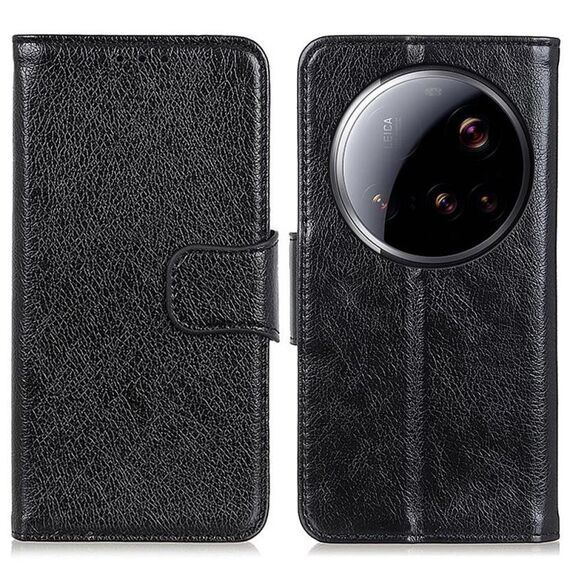 Per Xiaomi 15 Custodia per telefono in pelle con texture ultra nappa orizzontale (nero)