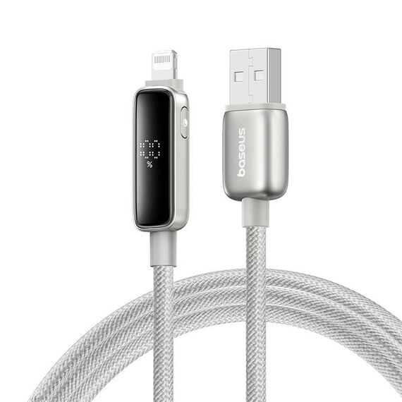 Cavo di ricarica rapida Baseus Power Visualization Series Type-C a 8 pin 20 W, lunghezza cavo: 1 m (titanio)