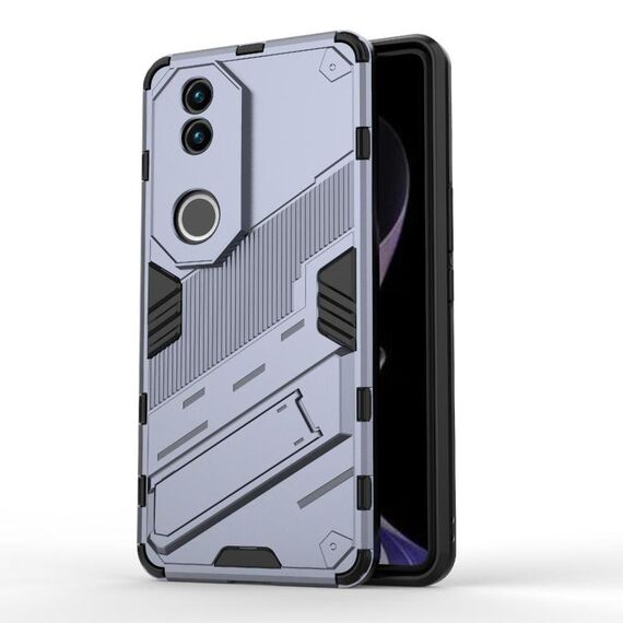 Per vivo V50 5G Global Punk Armor 2 in 1 PC + TPU Custodia per telefono con supporto (grigio)