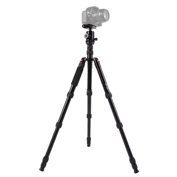 Triopo MT-2805C Treppiede in alluminio portatile regolabile (oro) con testa a sfera NB-2S (nera) per fotocamera DSLR Canon Nikon Sony