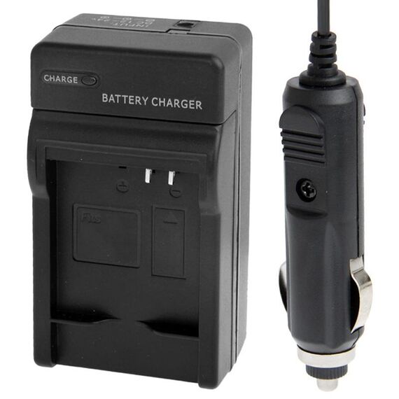 Caricabatteria da auto per fotocamera digitale per Samsung NX1000 (batteria BP1030) (nero)