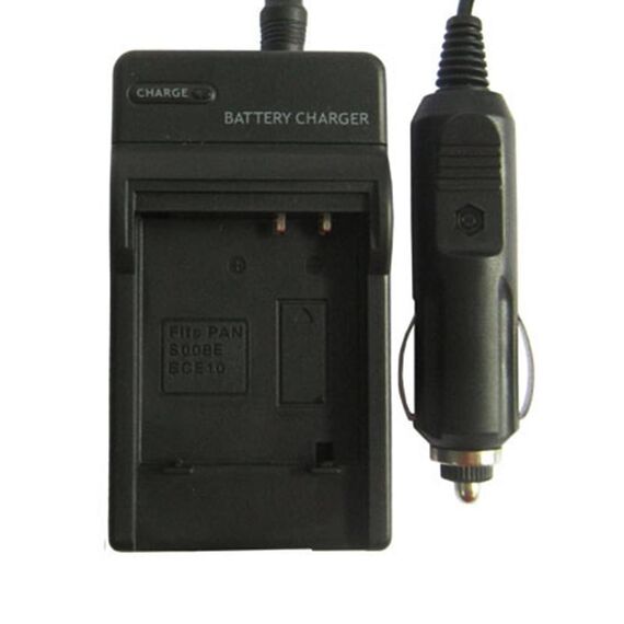 Caricabatteria per fotocamera digitale per Panasonic DMW BCE10E / S008E / S26 (nero)
