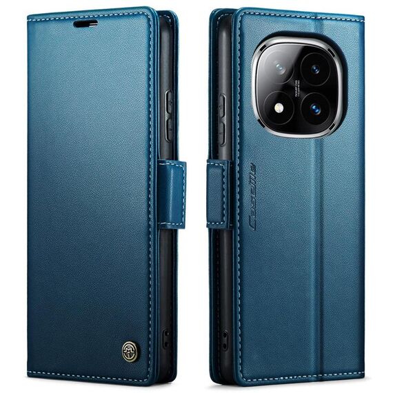 Per Redmi Note 14 Pro 4G CaseMe 023 Butterfly Buckle Litchi Texture RFID Anti-furto Custodia in pelle per telefono (blu)