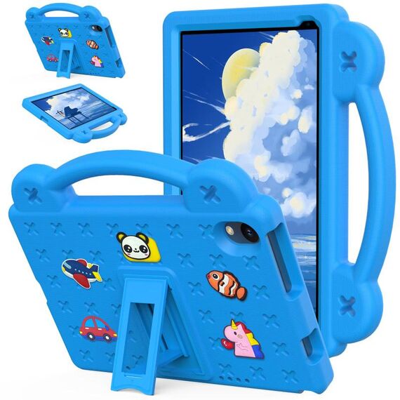Per Urao Jeazans OC101 / C107 Android 2024 Custodia per tablet antiurto in EVA con supporto per bambini (blu cielo)