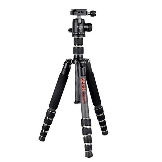 BEXIN BX255C K30 Treppiede portatile in fibra di carbonio per fotocamera DSLR