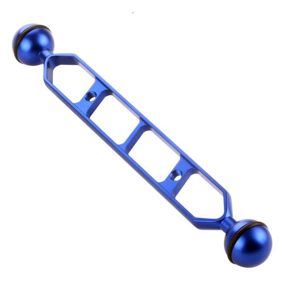 PULUZ 9,0 pollici 22,8 cm in lega di alluminio Dual Bals, diametro a sfera: 25 mm (blu)
