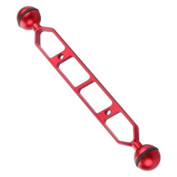 PULUZ 9,0 pollici 22,8 cm in lega di alluminio Dual Bals, diametro a sfera: 25 mm (rosso)