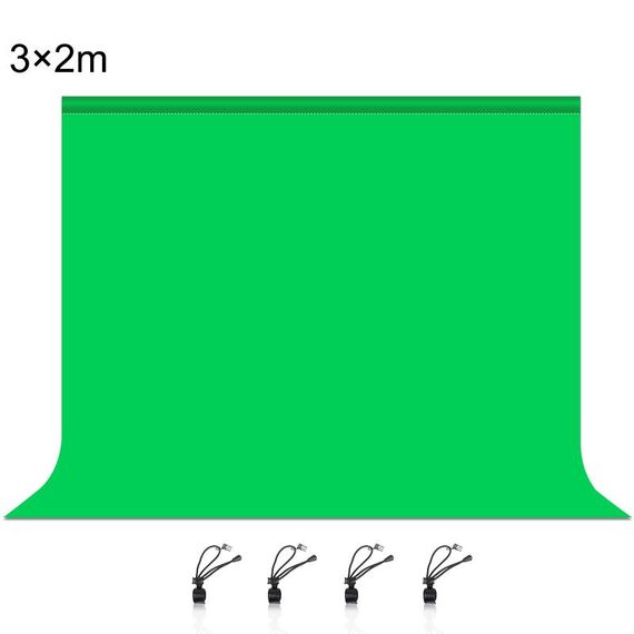 PULUZ 3m x 2m Fotografia Sfondo Spessore Studio Fotografico Sfondo Panno Sfondo(Verde)