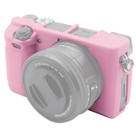 Custodia protettiva in silicone morbido PULUZ per Sony ILCE-6300 / A6400 (rosa)