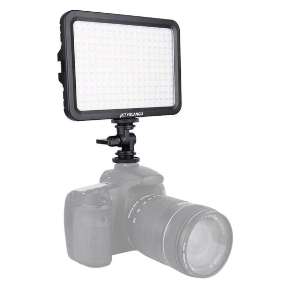 YELANGU YLG0504B 204 LED 1000LM 3300-5600K Nessuna luce da studio polare dimmerabile Luce video e foto per fotocamere Canon, Nikon, DSLR