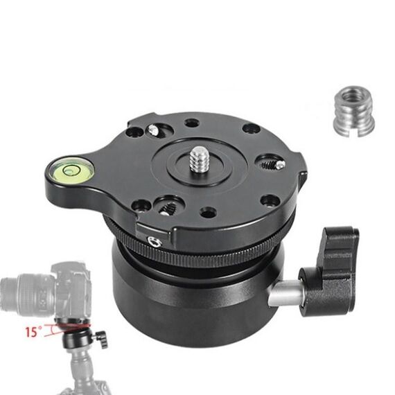 Bexin Dy-60n 3/8 pollici DUM DOME DOME TREPOD PROFESSIONALE LIQUIDING Panorama a 360 gradi Base di Panorama con livello bolla e adattatore a vite da 3/8 pollici
