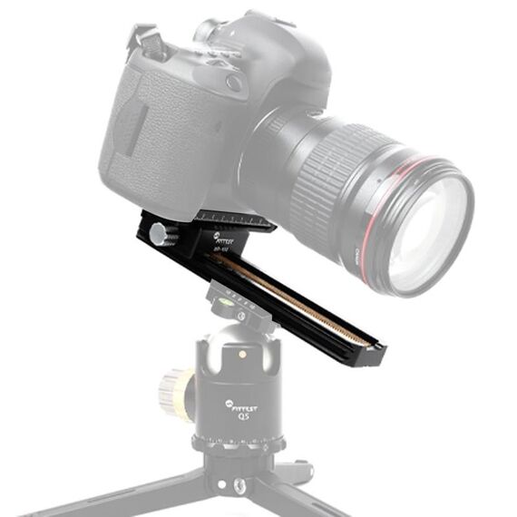 PIÙ FITTEST Supporto per piastra a sgancio rapido per treppiede con guida macro a 2 vie in alluminio da 180 mm di precisione
