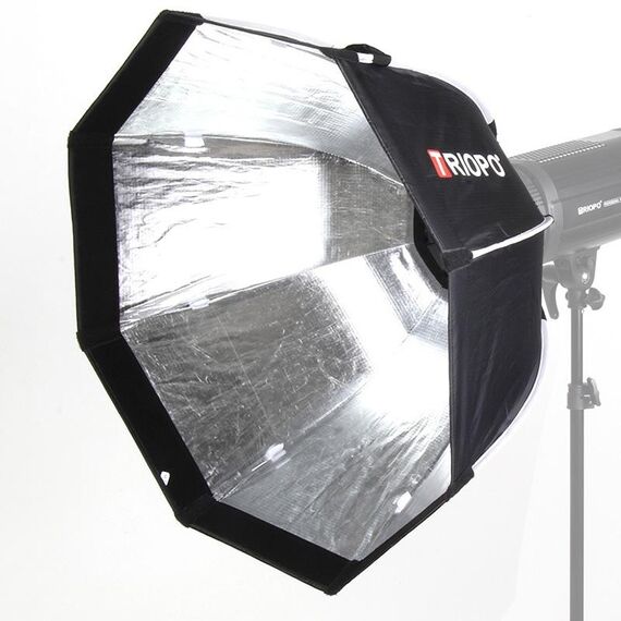 Triopo K2-55 55 cm Speedlite Flash Octagono Parabolico Softbox Softbox Bowens Mount Diffusore (nero)
