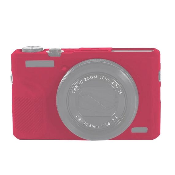 Custodia protettiva in silicone morbido per Canon PowerShot G7 X Mark III / G7X III / G7X3 (rosa rossa)