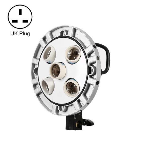 GODOX TL-5 5 in 1 Presa E27 PORTOOLOR LAMPADA LAMPADA DELLA LAMPADA LAMPADA (Plug del Regno Unito)