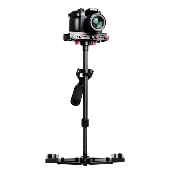 YELANGU YLG0107K 40-67 cm Alluminio aeronautico + Stabilizzatore portatile Steadicam professionale in fibra di carbonio per fotocamera DSLR DV