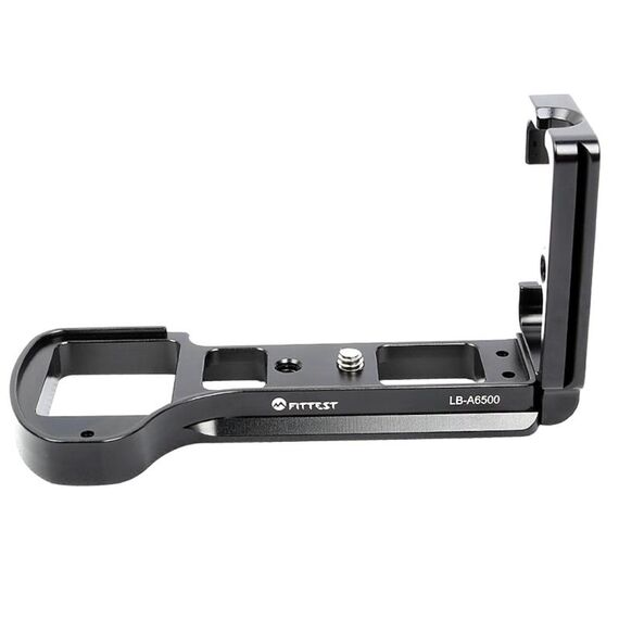 PIÙ ADATTO LB-A6500 Spara verticale Quick Release L Piastra supporto della staffa di base per Sony ILCE-6500 (A6500) Camera metallo ballhead (nero)