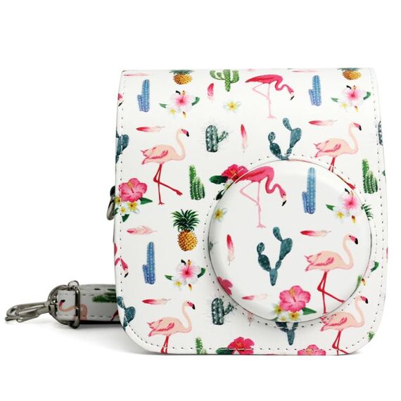 Cuoio Flamingo Cactus modello custodia protettiva fotocamera Camera Bag per Fujifilm Instax Mini 7S / 7C