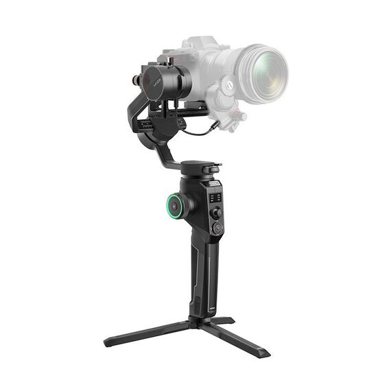 Moza Aircross 2 Stabilizzatore professionale a 3 assi a 3 assi con morsetto telefonico + piastra di sgancio rapido per fotocamera DSLR e smart phone, carico: 3.2kg (nero)