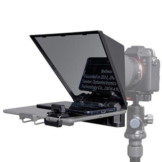 FEELWORLD TP2 Teleprompter portatile con anello adattatore per obiettivo telecomando Bluetooth per fotocamera reflex