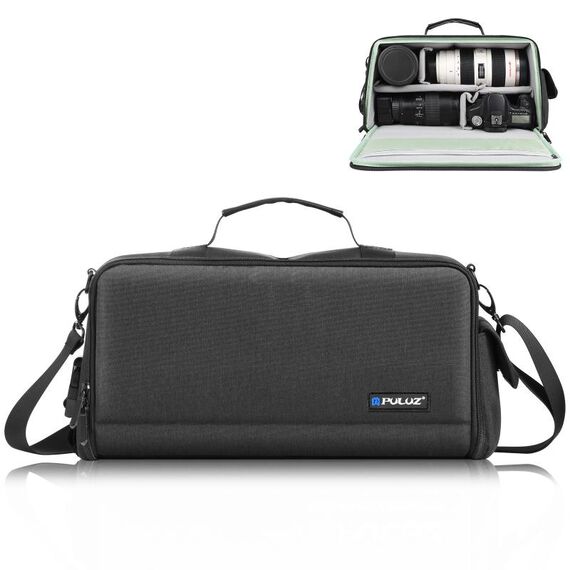 Borsa a tracolla a tracolla a tracolla per fotocamera portatile PULUZ (nero)