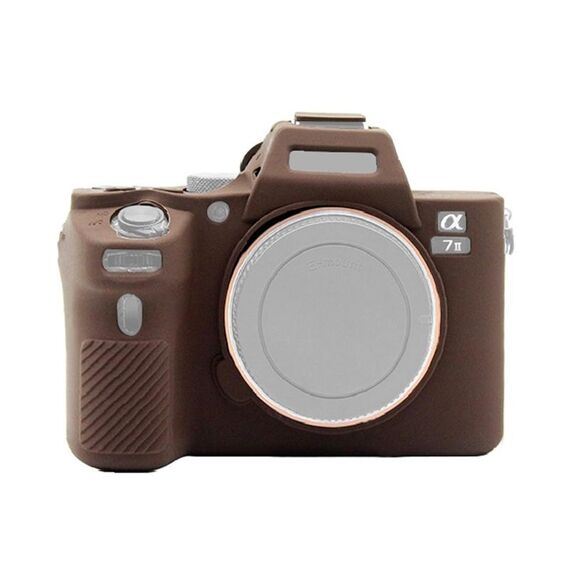 Custodia protettiva in silicone morbido PULIUZ per SONY ILCE-7MII / 7SMII / 7RMII (caffè)