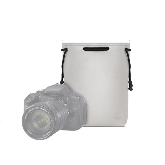 Sacchetto del coulisse della lente della borsa della fotocamera Baona, dimensione: Medio (grigio)