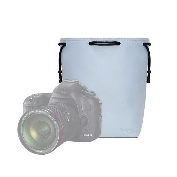 Sacchetto del coulisse della borsa della borsa della fotocamera di Baona, dimensione: grande (blu)