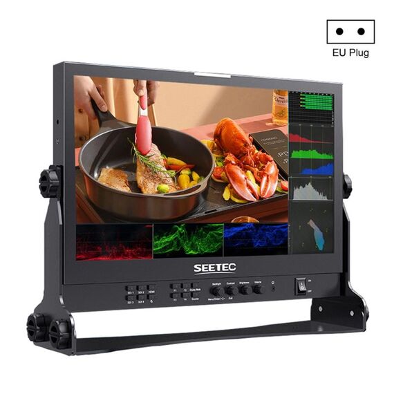 Seetec Atem156S 15,6 pollici 3G-SDI HDMI Full HD 1920x1080p Monitoraggio di trasmissione multi-camera (Plug UE)