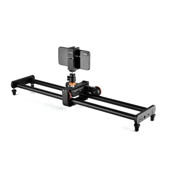 YELANGU L60E 60 cm Slide Rail Track + L4 Dolly a 3 ruote con morsetto e palla
