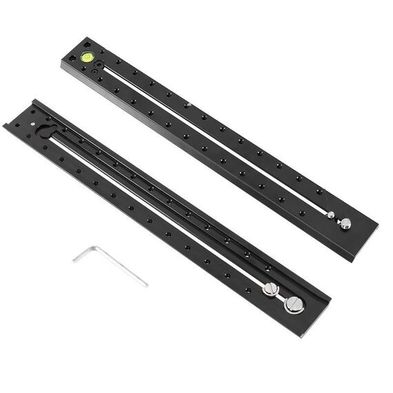 BEXIN B380-50 380mm Length Aluminum Alloy Extended Quick Release Plate for Manfrotto / Sachtler (Black)