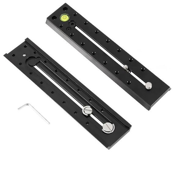 BEXIN B220-50 Lunghezza 220 mm Lega in alluminio Piatto di rilascio rapido esteso per Manfrotto / Sachtler (nero)