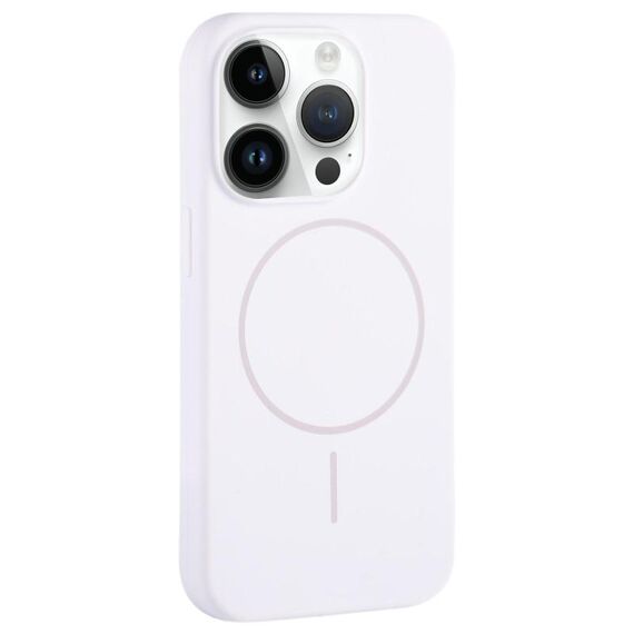 Per iPhone 12 Pro Custodia per telefono con copertura totale in silicone liquido MagSafe con foro grande per fotocamera (bianco)