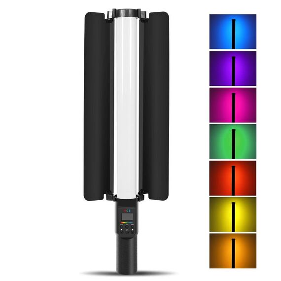 Pulluz 122 LED Photo Photo Stick Stick Light Full Color RGB Fill Light con Barndoor