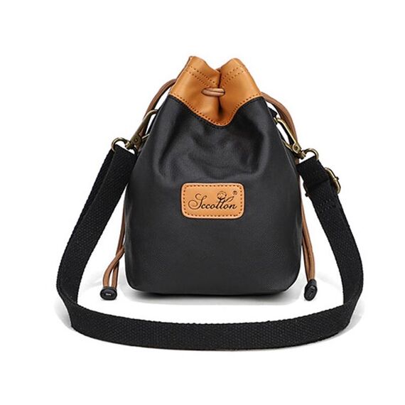 S.C.Cotton Camera Borsa di protezione dell'obiettivo Borsa di stoccaggio della fotocamera impermeabile, dimensioni: L (nero)