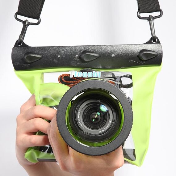 Tteoobl 20m Subacquea Custodia per Fotocamera Subacquea Custodia per Fotocamera Impermeabile Dry Bag, Taglia: M(Verde)