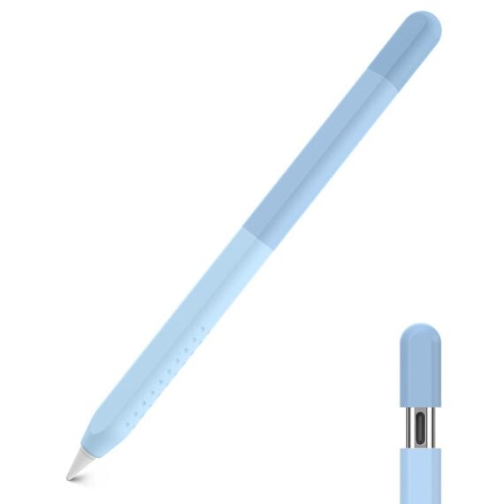 Per Apple Pencil USB-C AhaStyle PT102-3 Custodia in silicone con pennino sfumato (blu)