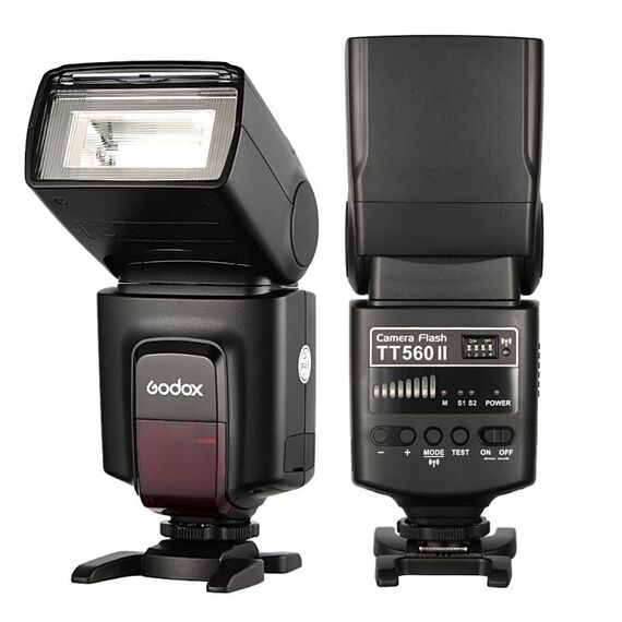 Godox TT560II Wireless 433MHz GN38 Fotocamera Flash Speedlite Luce (Nero)