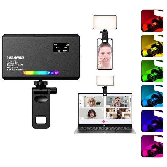 YELANGU LW140RGB 140 LED RGB Studio Light Video & Photo Fill Light (Nero)